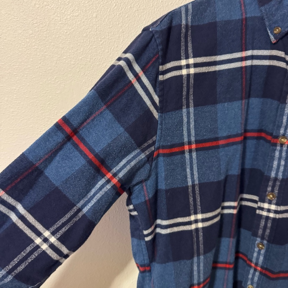 J Crew Elbow Patch Plaid Flannel Button Down Shir… - image 5